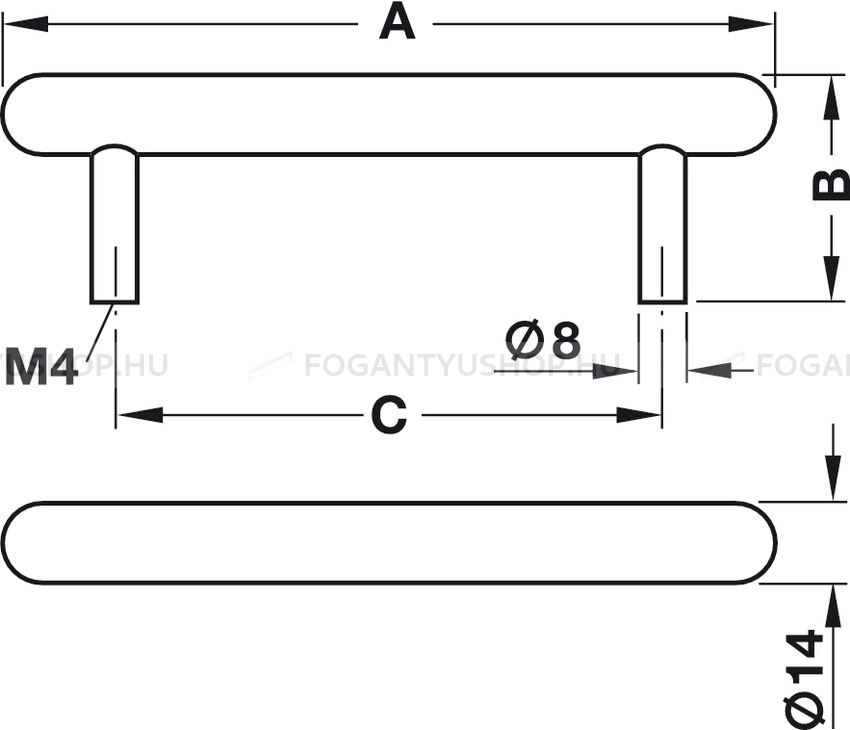 HAFELE-Fogantyu---155.01---Ezust-inox-(szalcsiszolt)---Rozsdamentes-acel---inox-fem-butorfogantyu