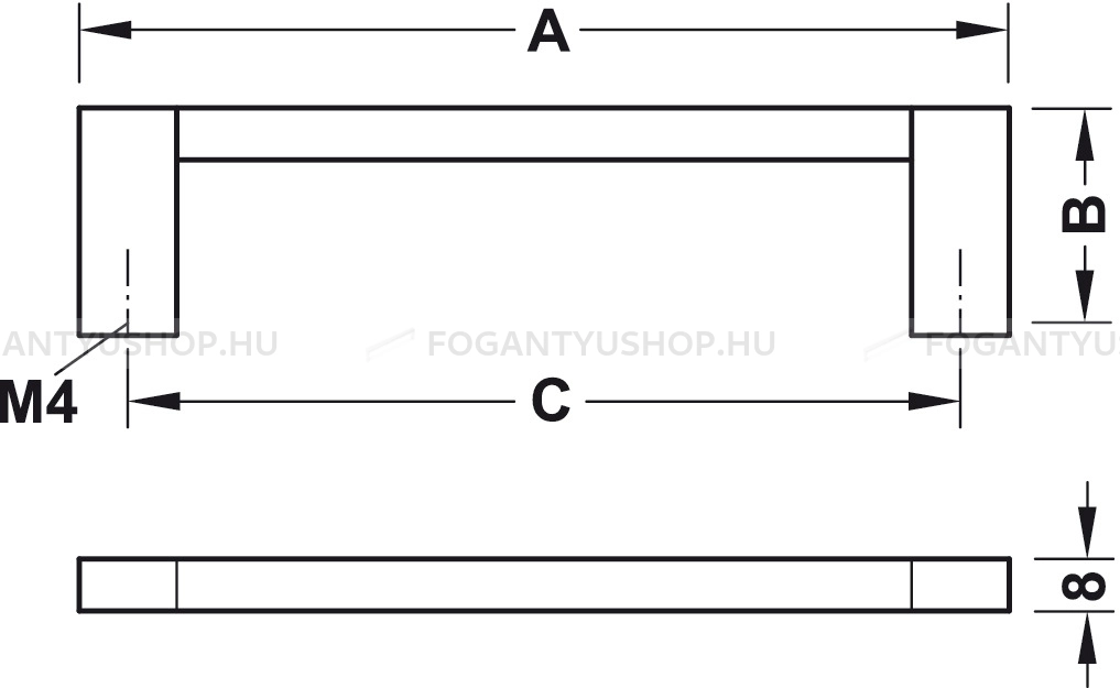 HAFELE---Fogantyu---115.76---Ezust-inox-(szalcsiszolt)---Rozsdamentes-acel---inox-fem-butorfogantyu