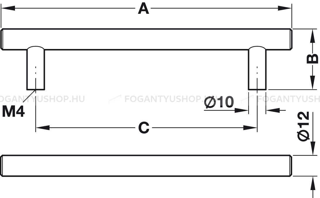HAFELE-Fogantyu---155.00---Ezust-inox-(szalcsiszolt)---Tobb-meretben-gyartott-fem-butorfogantyu