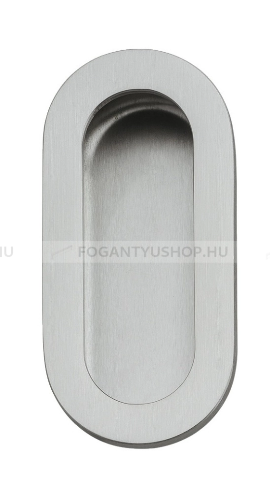 HAFELE Fogantyú - 155.01 - Ezüst inox (szálcsiszolt) - Tolóajtó bemarható fogantyú (tolóajtókagyló)
