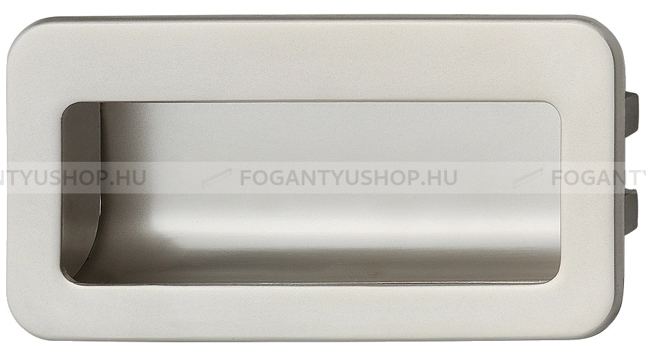 HAFELE Bútorfogantyú - 96 155.00 - furattáv 96 mm - Matt nikkel MNiL - Zink fém ötvözet - Bútorajtó felületébe marható, süllyeszthető fém fogantyú