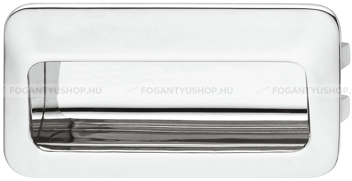 HAFELE Fogantyú - 96 155.00 Zink ötvözet - furattáv 96 mm - Fényes króm Cr - Zink fém ötvözet - Bútorajtó felületébe marható, süllyeszthető fém fogantyú