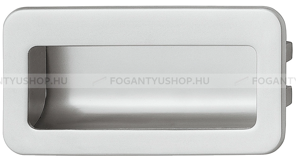 HAFELE Bútorfogantyú - 96 155.00 Zink ötvözet - furattáv 96 mm - Matt króm MCrL - Zink fém ötvözet - Bútorajtó felületébe marható, süllyeszthető fém fogantyú