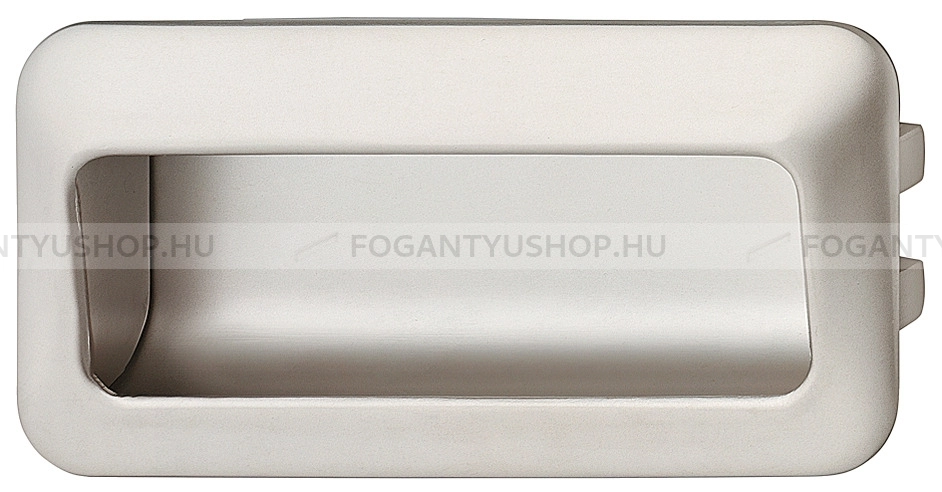 HAFELE Fogantyú - 96 155.00 Zink ötvözet - furattáv 96 mm - Matt nikkel MNiL - Zink fém ötvözet - Bútorajtó felületébe marható, süllyeszthető fém fogantyú