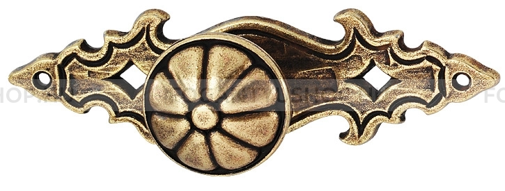 HAFELE Bútorfogantyú - 121.52 Zink ötvözet - 1 furatos - Antik patina barna  - Zink fém ötvözet - Klasszikus, vintage, antik fém bútorfogantyú