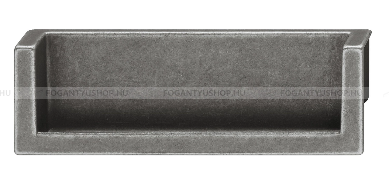 HAFELE Fogantyú - 128 151.49 - furattáv 128 mm - Vintage grafit Vint2 - Zink fém ötvözet - Bútorajtó élébe marható, süllyeszthető fém fogantyú