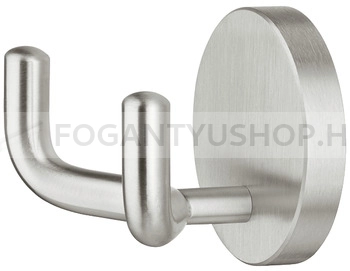 HAFELE Fogas - 28 842.59 - Ezüst inox (szálcsiszolt) SNiL - Acél fém - Dupla akasztós fogas