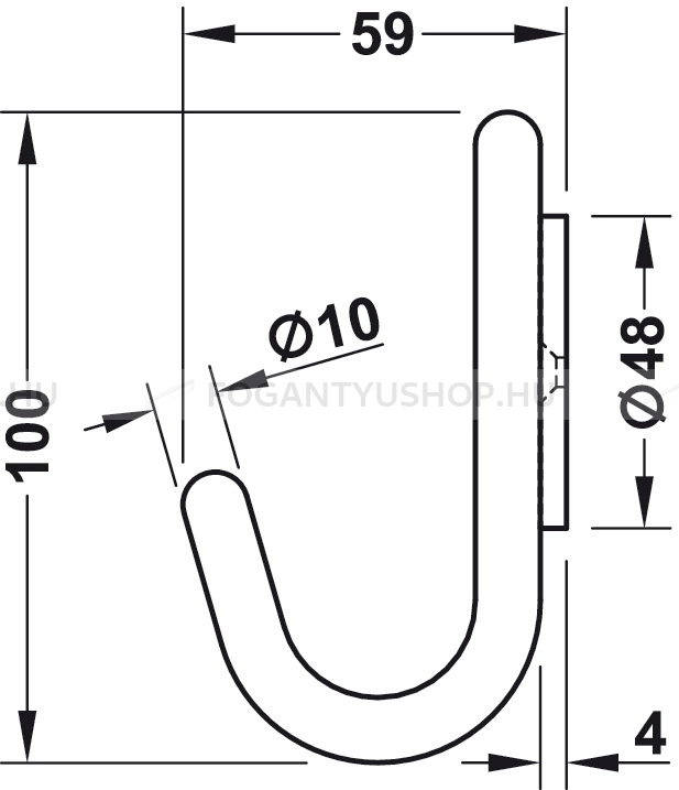 HAFELE-Fogas---842.33---Ezust-inox-(szalcsiszolt)---Egy-akasztos-fogas