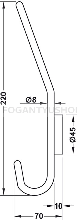 HAFELE---Fogas---842.35---Ezust-inox-(szalcsiszolt)---Kombinalt-kalaptartos-fogas