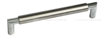 GRIMME Bútor fogantyú - 160 mm - FG08261019.29.0 - Fényes króm - Ezüst inox (szálcsiszolt) - Zamak fém ötvözet