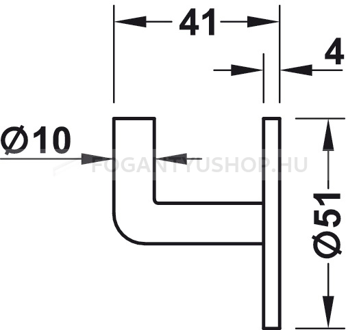 HAFELE-Fogas---843.90---Ezust-inox-(szalcsiszolt)---Egy-akasztos-fogas