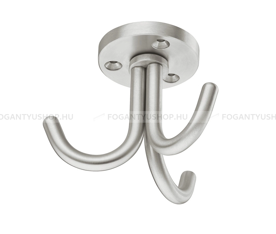 HAFELE Fogas - 30 844.28 - Ezüst inox (szálcsiszolt) SNiL - Acél fém - Dupla akasztós fogas
