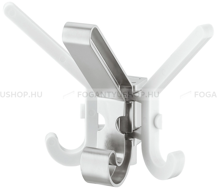 HAFELE-Fogas---844.12---Matt-krom---Feher---Design-falra-szerelheto-fogassor-tobb-akasztos-fogas