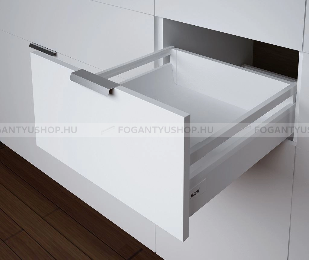HARN-RITMA-CUBE-M---Duplafalu-femoldalas-fiok-szogletes-oldalkorlattal-83x550mm-max.-35kg---Feher-porfestett-acel