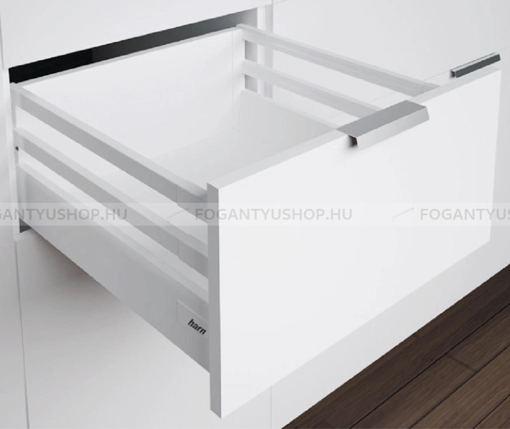 HARN-RITMA-CUBE-H---Duplafalu-femoldalas-fiok-dupla-szogletes-oldalkorlattal-83x400mm-max.-35kg---Feher-porfestett-acel