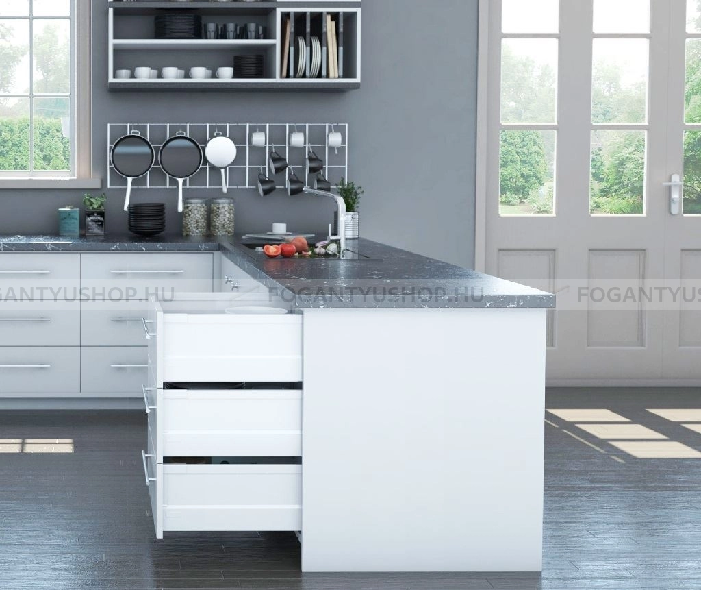 HARN-RITMA-CUBE-HSE---Duplafalu-femoldalas-fiok-szogletes-magasitott-oldalakkal-83x450mm-max.-35kg---Feher-porfestett-acel