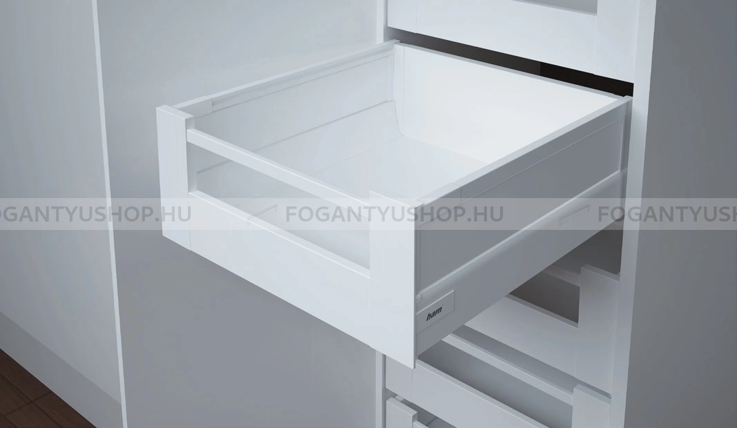 HARN-RITMA-CUBE-HSE---Duplafalu-femoldalas-belso-fiok-szogletes-magasitott-oldalakkal-83x500mm-max.-35---Feher-porfestett-acel