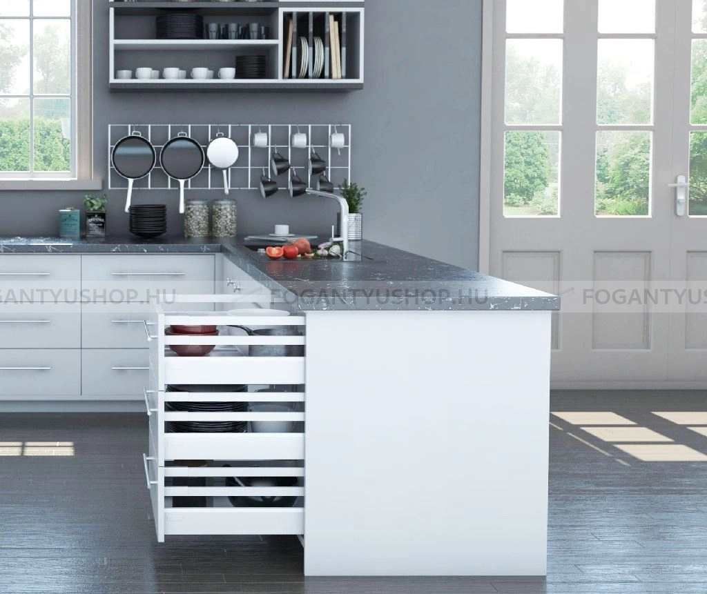 HARN-RITMA-CUBE-H---Duplafalu-femoldalas-fiok-dupla-szogletes-oldalkorlattal-83x450mm-max.-60kg---Feher-porfestett-acel