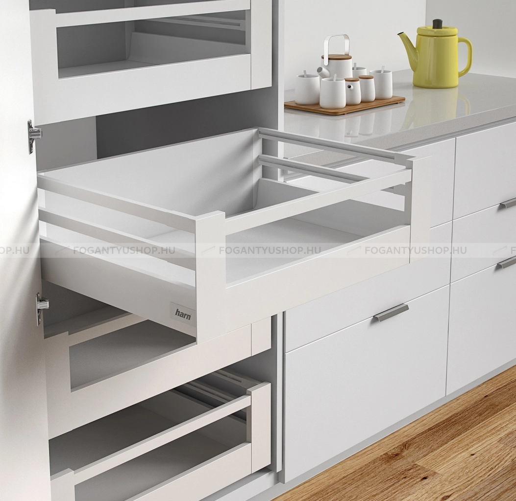 HARN-RITMA-CUBE-H---Duplafalu-femoldalas-belso-fiok-dupla-szogletes-oldalkorlattal-83x450mm-max.-60kg---Feher-porfestett-acel