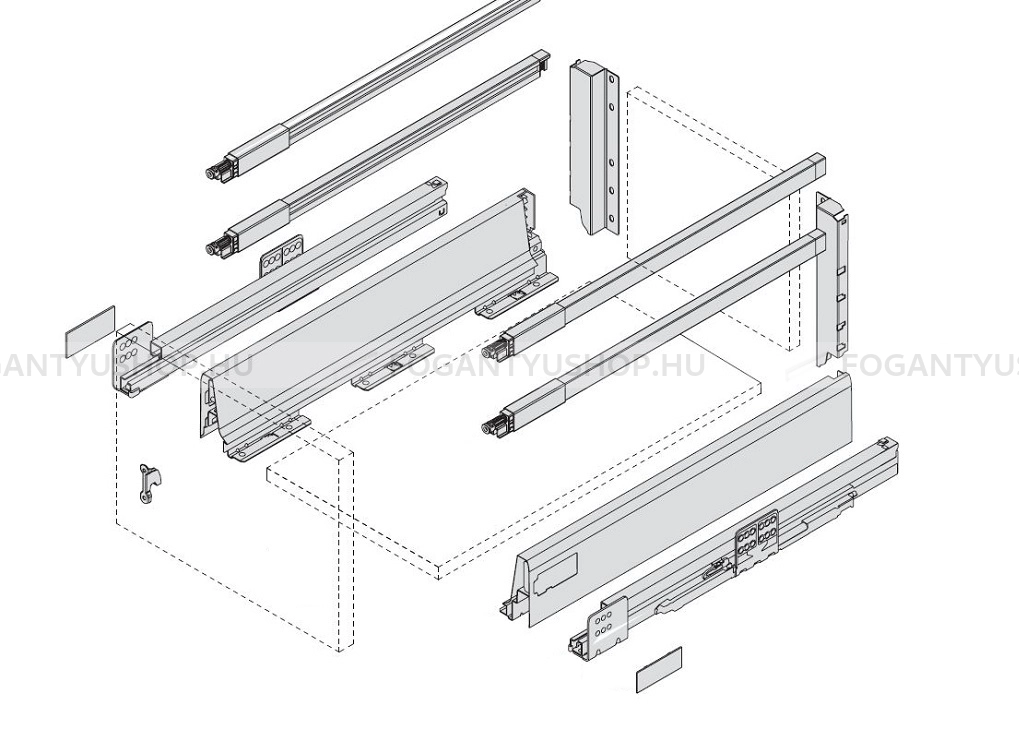 HARN---RITMA-CUBE-H---Duplafalu-femoldalas-fiok-dupla-szogletes-oldalkorlattal-83x400mm-max.-35kg---Metalszurke-porfestett-acel