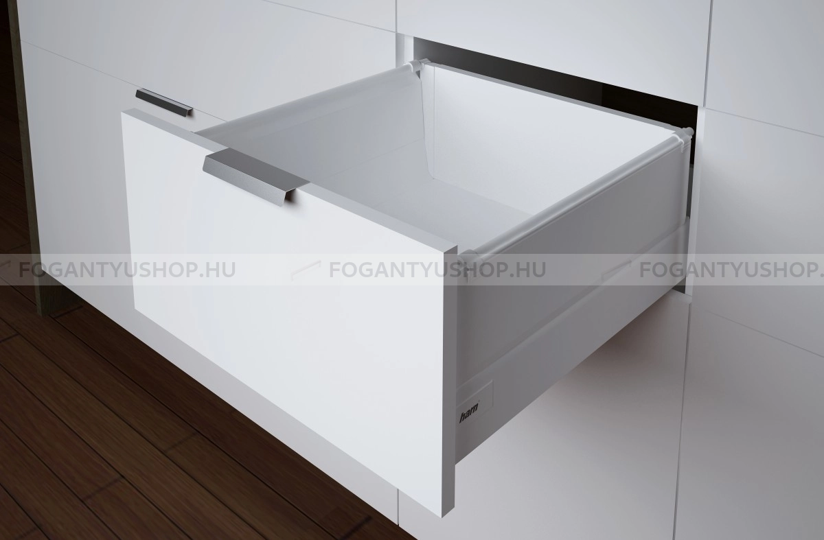 HARN-RITMA-CUBE-HSE---Duplafalu-femldalas-fiok-kerek-korlattal-magasitott-oldalakkal-83x350mm-max.35kg---Feher-porfestett-acel