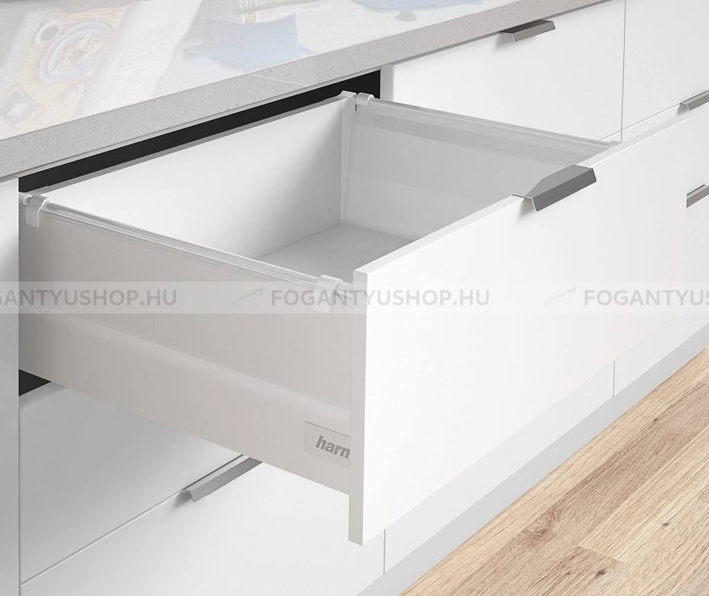 HARN-RITMA-CUBE-HSE---Duplafalu-femoldalas-fiok-kerek-korlattal-magasitott-oldalakkal-83x500mm-max.35kg---Feher-porfestett-acel