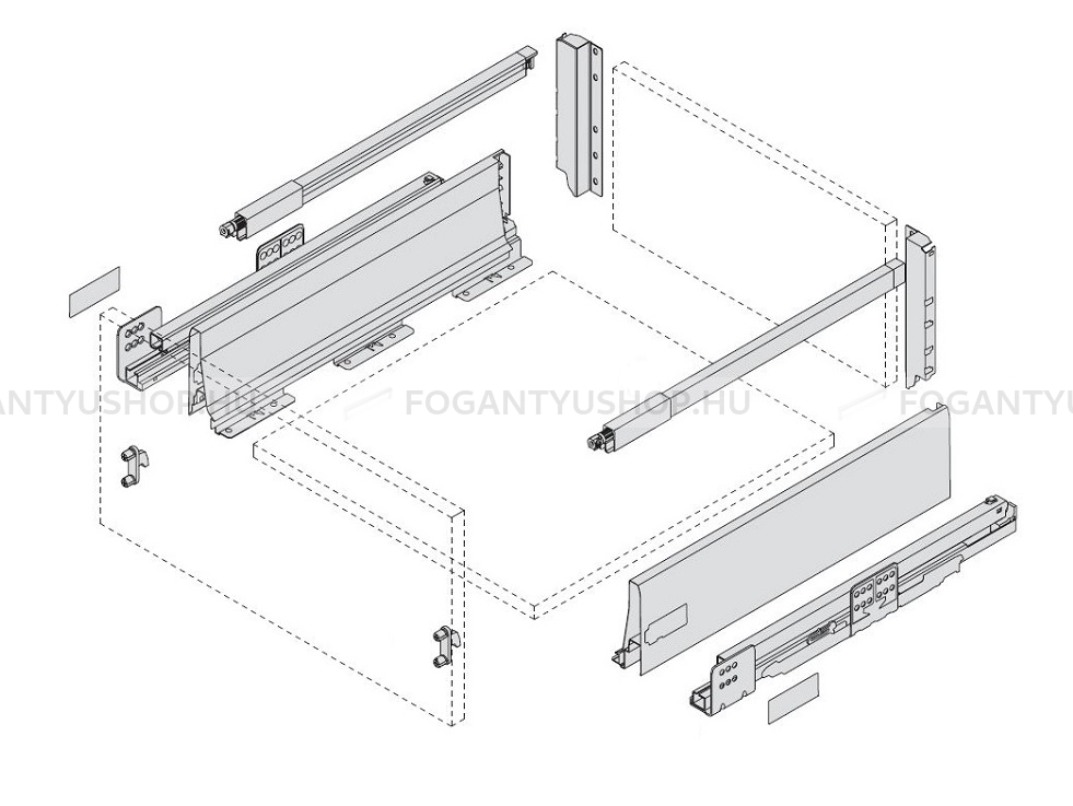 HARN---RITMA-CUBE-H---Duplafalu-femoldalas-fiok-magasitott-szogletes-oldalkorlattal-115x450mm-max.-35kg---olomszurke-porfestett-acel