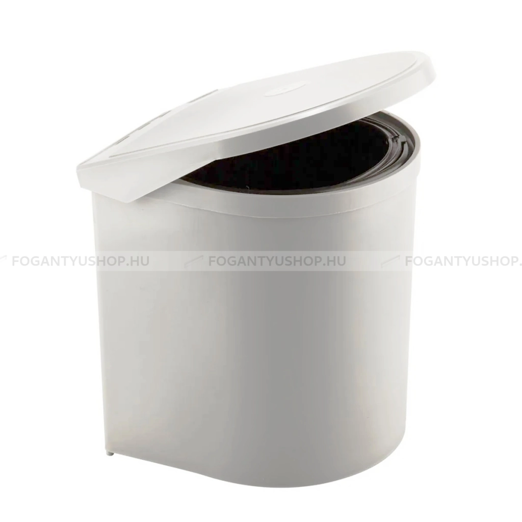 ELLETIPI RING - Bútorajtóra szerelhető kuka, hulladéktároló automatikusan nyíló tetővel - Műanyag - Fehér