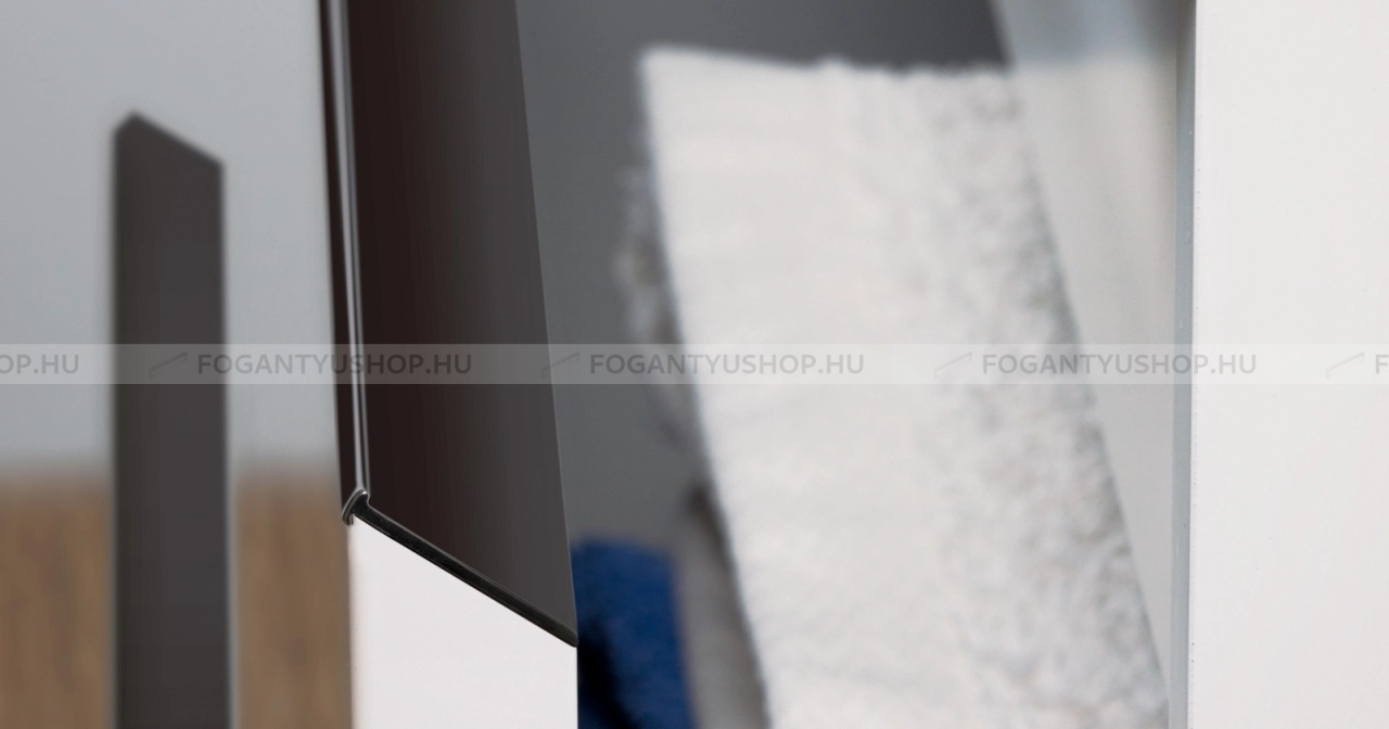 VIEFE Fogantyú STEEP - 18-19 mm-es ajtóhoz - Festett fekete - Darabolható fém bútorfogantyú (fogantyú profil)
