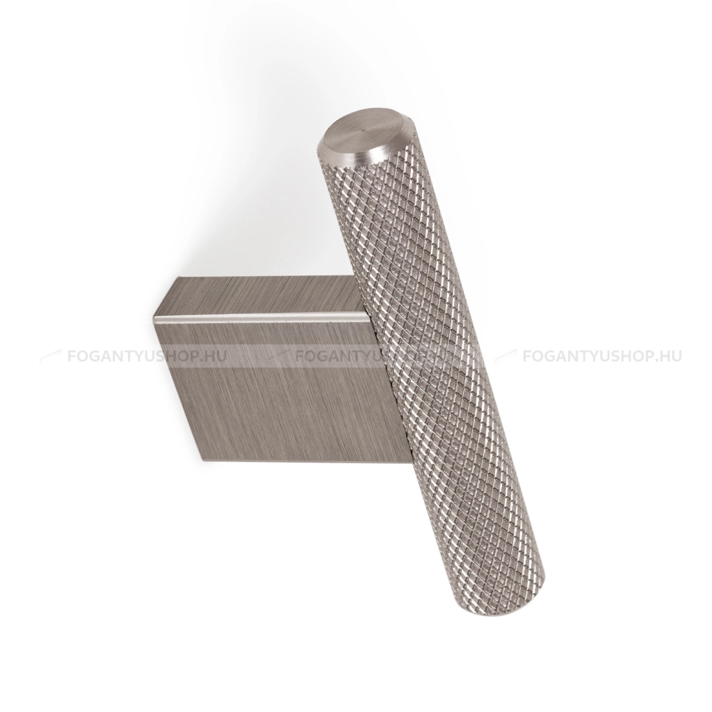 VIEFE Bútorgomb - GRAF MINI - 1 furatos - Szálcsiszolt L24 - ABS műanyag - Fém gombfogantyú, bútorgomb (szögletes, kerek)