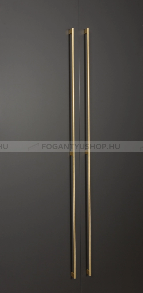 VIEFE-Fogantyu-GRAF-MINI-LONG---Szalcsiszolt-sargarez-II.---Egy-meretben-gyartott-fem-butorfogantyu