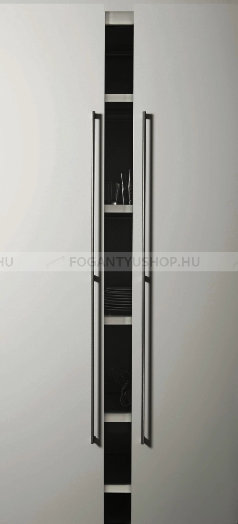 VIEFE Fogantyú - GRAF MINI LONG 1178 - furattáv 1178 mm - Csiszolt fekete L30 - ABS műanyag - Egy méretben gyártott színes fém bútorfogantyú