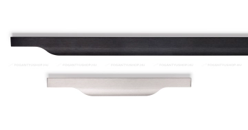 VIEFE Fogantyú Fogantyú VECTOR - 22 mm-es ajtóhoz - Fekete szálcsiszolt - Alumínium - Bútorajtó élére ültethető szí -  - Alumínium