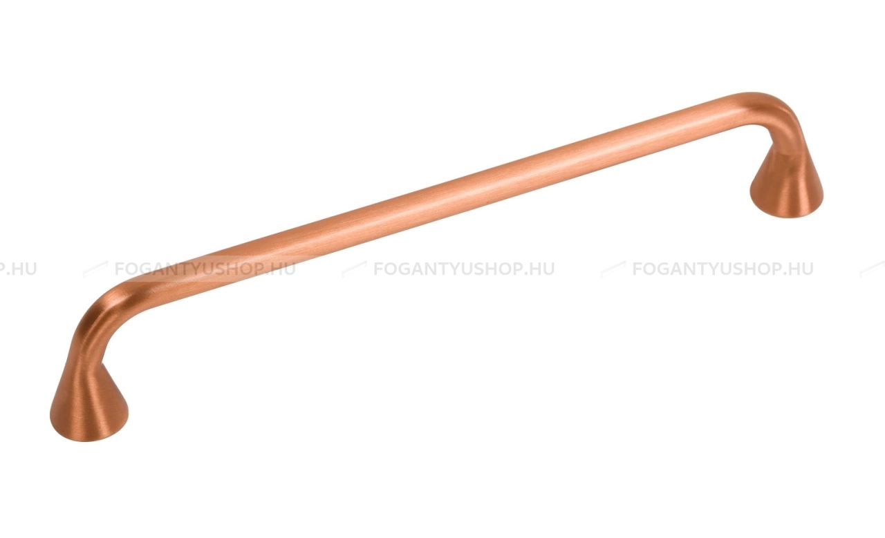 VIEFE Fogantyú - BELLA 160 - furattáv 160 mm - Csiszolt vörösréz Z26 - Zamak fém ötvözet - Egy méretben gyártott színes fém bútorfogantyú