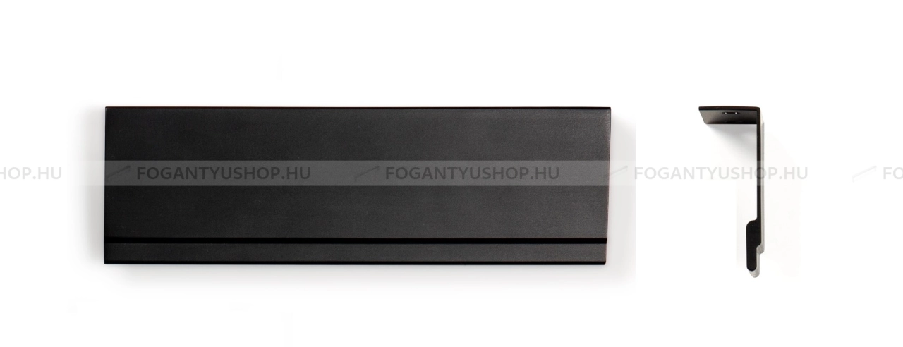 VIEFE Fogantyú - STRATT BlackL - Festett fekete BlackL - Alumínium - Bútorajtó élére ültethető színes fém fogantyú