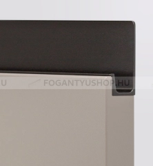 VIEFE Fogantyú Fogantyú JEY - Festett fekete - Alumínium - Darabolható fém bútorfogantyú (fogantyú profil) - 0 mm -  - Alumínium