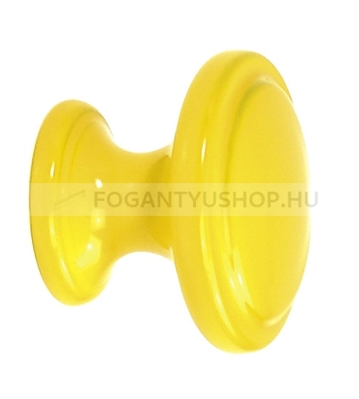 SCHWINN Gombfogantyú - 2786 - 1 furatos - Sárga  - Zamak fém ötvözet - Színes fém gombfogantyú, bútorgomb