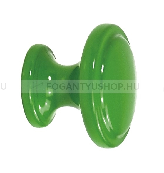 SCHWINN Gomb fogantyú - 2786 - 1 furatos - Zöld  - Zamak fém ötvözet - Színes fém gombfogantyú, bútorgomb