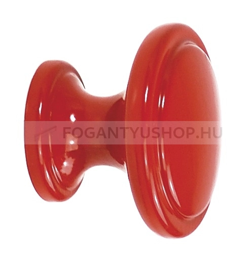 SCHWINN Gomb fogantyú - 2786 Piros - 1 furatos - Piros rdeca1 410 - Zamak fém ötvözet - Színes fém gombfogantyú, bútorgomb