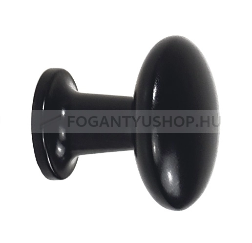 SCHWINN Gomb fogantyú - Festett - 1 furatos - Festett fekete BlackL - Zamak fém ötvözet - Színes fém gombfogantyú, bútorgomb