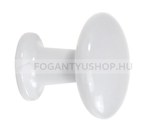 SCHWINN Bútorgomb - Festett - 1 furatos - Festett fehér WhiteL - Zamak fém ötvözet - Színes fém gombfogantyú, bútorgomb