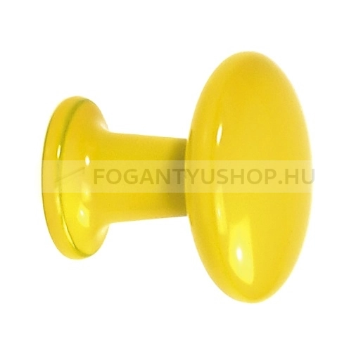 SCHWINN Gomb fogantyú - 1 furatos - Sárga  - Zamak fém ötvözet - Színes fém gombfogantyú, bútorgomb