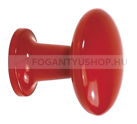 SCHWINN Gomb fogantyú - Piros - 1 furatos - Piros rdeca1 410 - Zamak fém ötvözet - Színes fém gombfogantyú, bútorgomb
