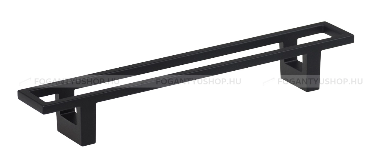 SCHWINN Bútor fogantyú - 160 Z299 Festett - furattáv 160 mm - Festett fekete BlackL - Egy méretben gyártott színes fém bútorfogantyú