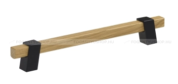 SCHWINN Bútor fogantyú - Z324 - Festett fekete - Tölgyfa - Zamak fém ötvözet - Fa