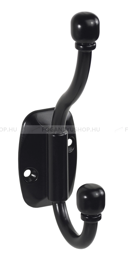 SCHWINN Kabát fogas - 32 2571 Festett - Festett fekete BlackL - Zamak fém ötvözet - Kombinált, kalaptartós fogas