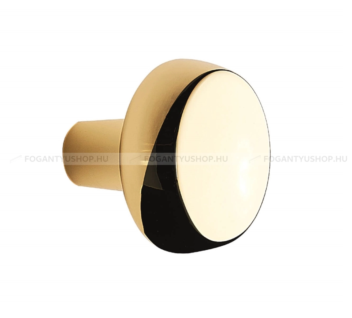 FURNIPART Gomb fogantyú - AUTUMN - 1 furatos - Fényes sárgaréz 29 - Zamak fém ötvözet - Színes fém gombfogantyú, bútorgomb