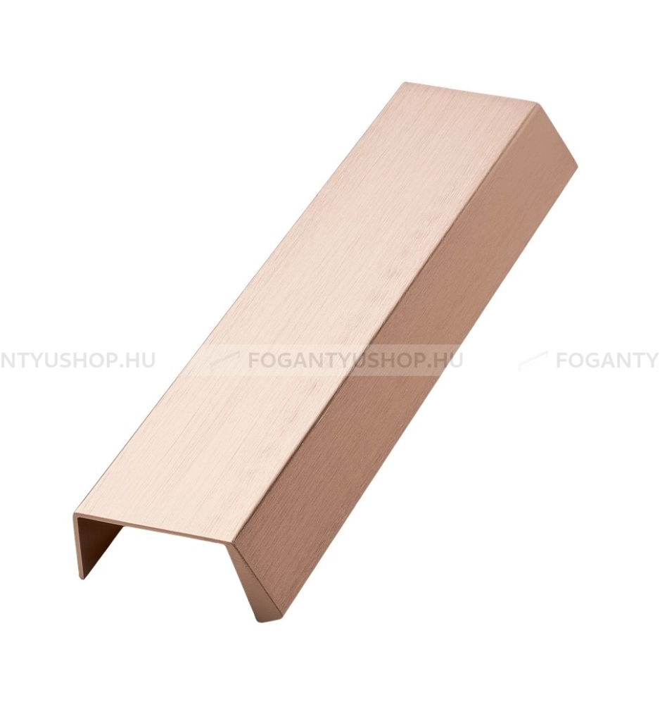 FURNIPART Bútorfogantyú - BENCH 160 rosegold - furattáv 160 mm - Szálcsiszolt rosegold  - ABS műanyag - Bútorajtó élére ültethető színes fém fogantyú