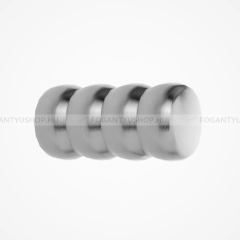 FURNIPART Gomb fogantyú BOUNCE KNOB - 1 furatos - Ezüst inox (szálcsiszolt) - Zamak fém ötvözet