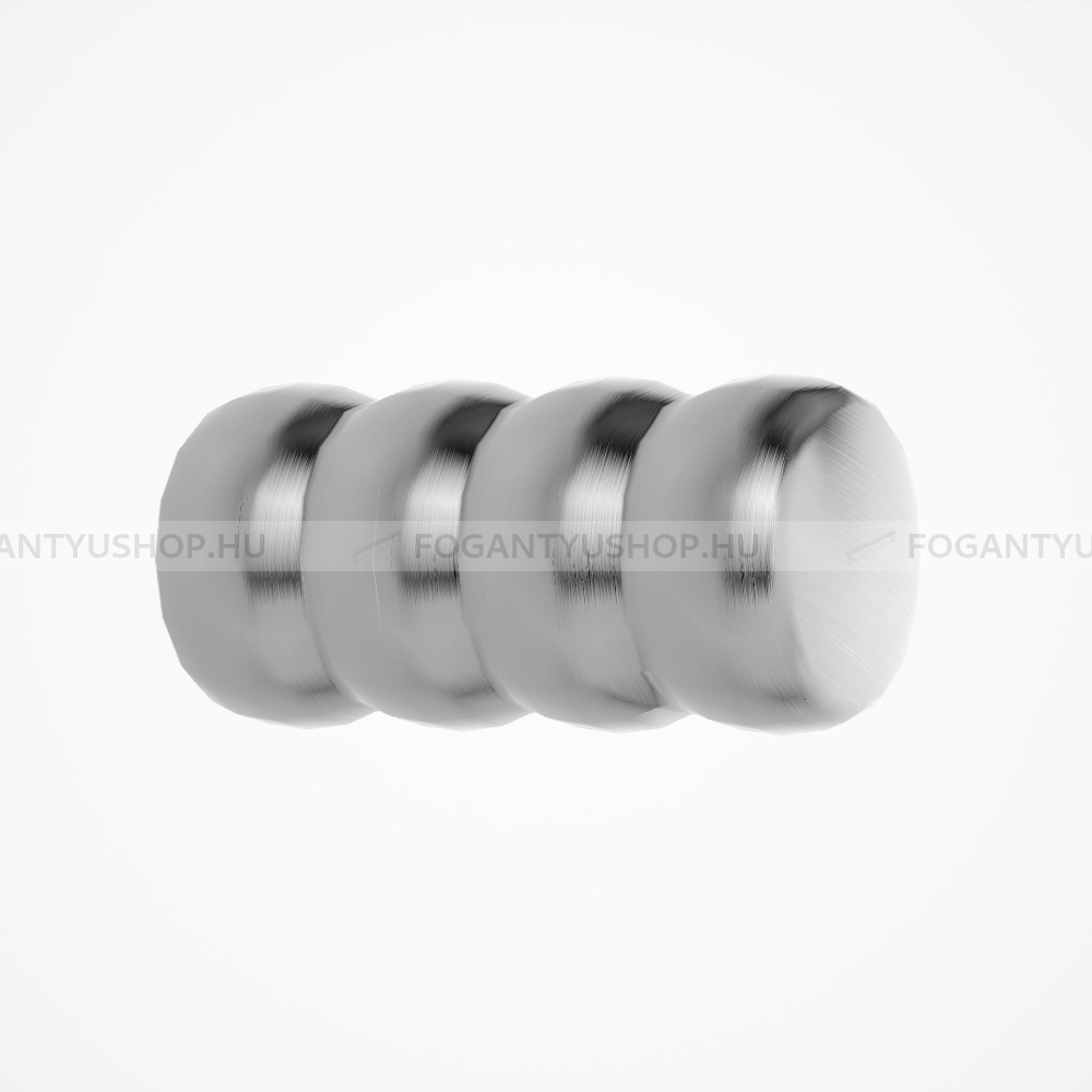 FURNIPART Gombfogantyú - BOUNCE KNOB - 1 furatos - Ezüst inox (szálcsiszolt) SNiL - Zamak fém ötvözet - Fém gombfogantyú, bútorgomb (szögletes, kerek)